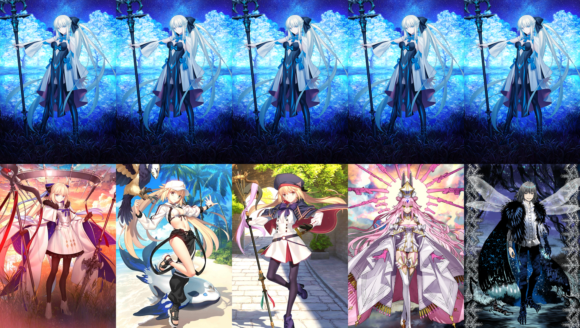 [NA] FGO NP5 Morgan + Altria Caster Berserker + Koyanskaya Oberon Altria Caster + 2-3x5* Fate Grand Order starter account-Mobile Games Starter