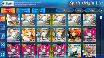 [NA] FGO NP5 Morgan + Draco Ibuki Arcueid + NP2 Altria Caster+Koyanskaya Oberon Merlin 5Gawain 5Tristan Fate Grand Order starter account