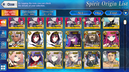 [NA] FGO NP5 Morgan + Koyanskaya Altria Caster 5Gawain 5Tristan + BG Kscope Fate Grand Order starter account-Mobile Games Starter