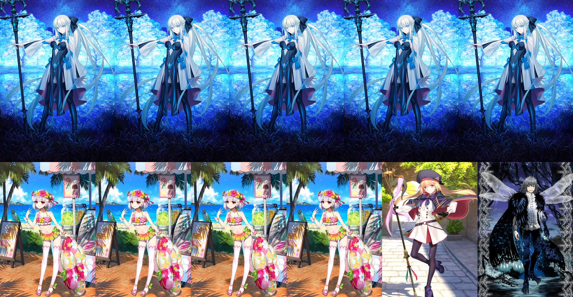 [NA] FGO NP5 Morgan NP4 Kama + Altria Caster Oberon + 5~6x5* Fate Grand Order starter account-Mobile Games Starter