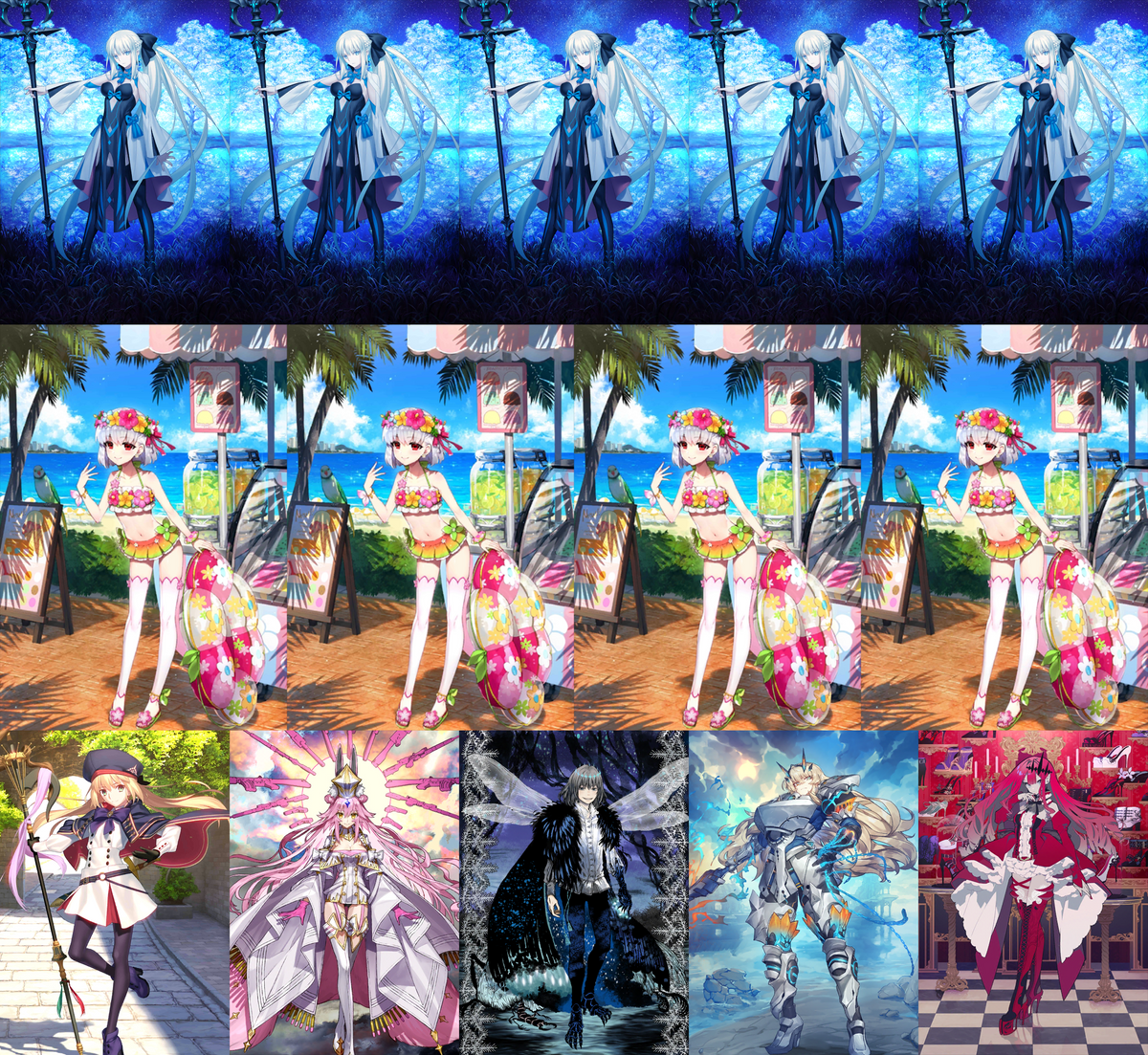 [NA] FGO NP5 Morgan NP4 Kama + Altria Caster Oberon + 5~6x5* Fate Grand Order starter account-Mobile Games Starter