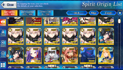 [NA] FGO NP5 Nobunaga avenger + Koyanskaya + 500-700SQ Fate Grand Order starter account /1000-Mobile Games Starter