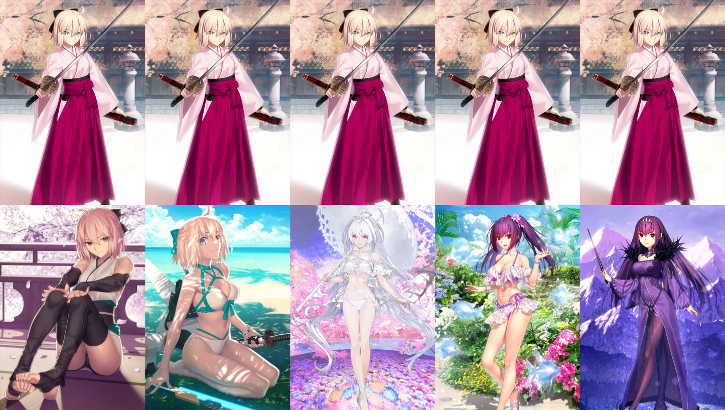 [NA] FGO NP5 Okita saber + double Skadi ruler caster Lady Avalon + 5Assassin + 900-1000SQ Fate Grand Order starter account-Mobile Games Starter
