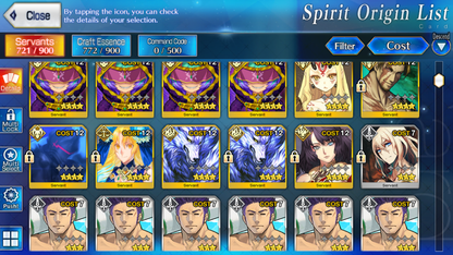 [NA] FGO NP5 Sodom's Beast Draco + Altria Caster Berserker Melusine ruler + Altria Caster Lady Avalon BG Fate Grand Order Castoria starter account-Mobile Games Starter