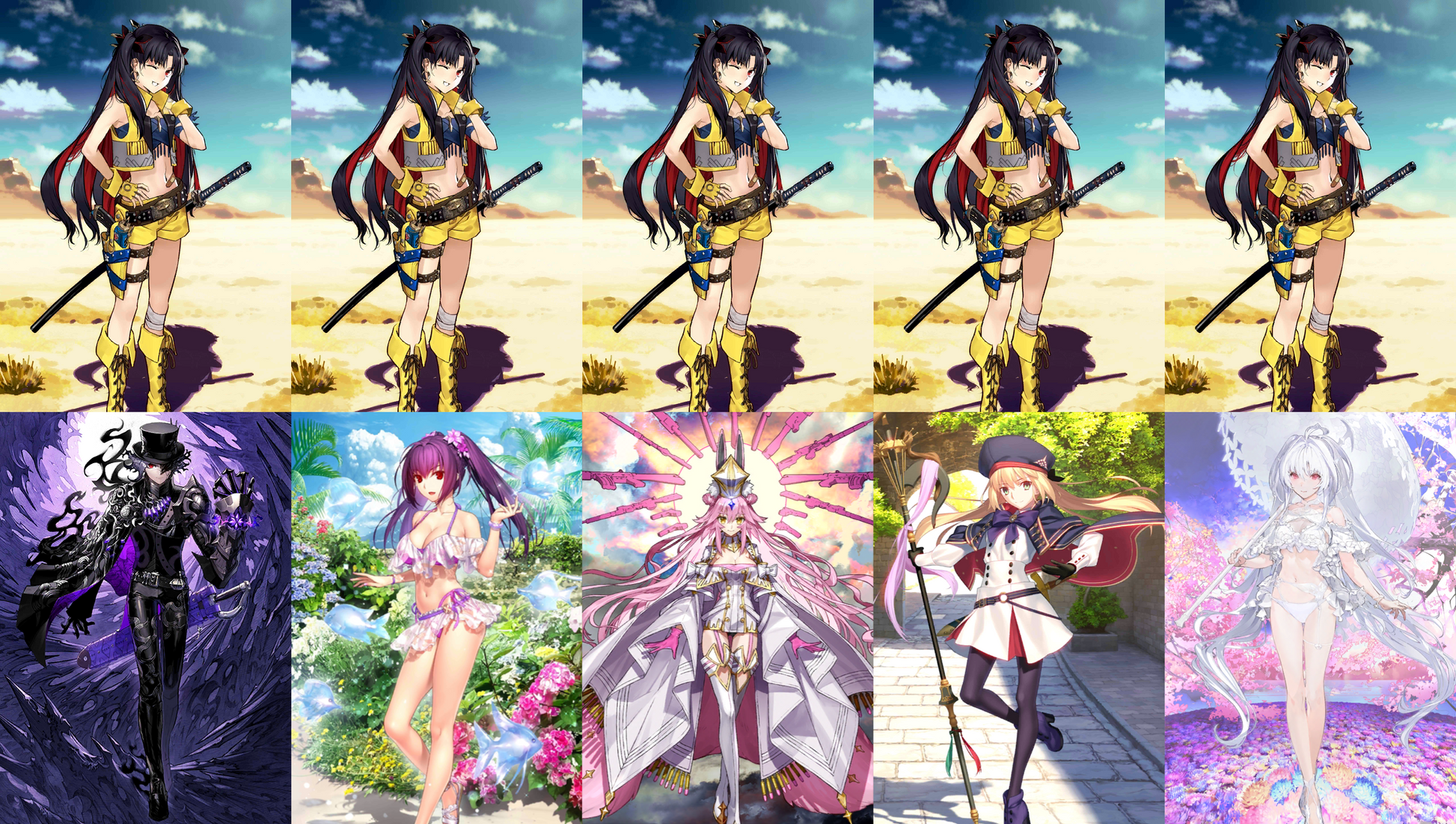 [NA] FGO NP5 Space Ishtar + Monte Cristo + Altria Caster Koyanskaya Skadi ruler Lady Avalon + 4~5x5* Fate Grand Order starter account-Mobile Games Starter