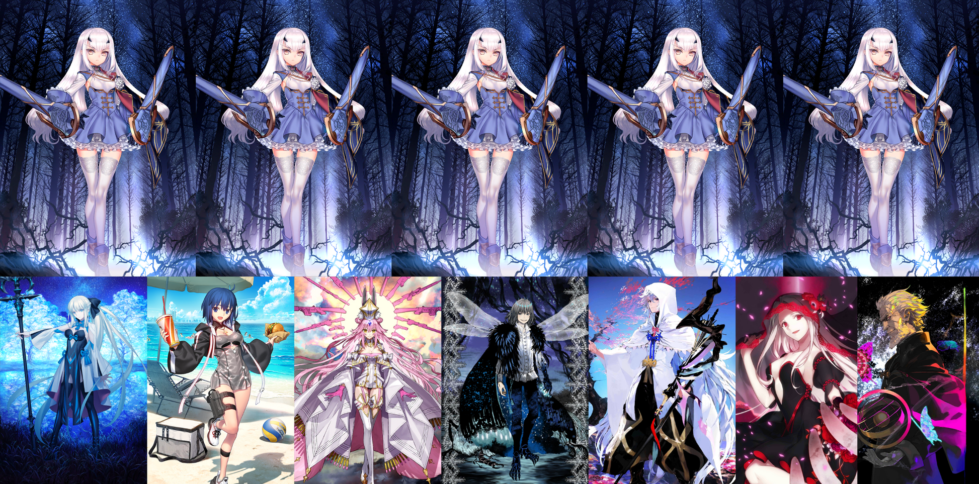 [NA] FGO NP5 Tam Lin Lancelot +Ciel Morgan Koyanskaya Oberon Merlin BG Kscope Fate Grand Order starter account-Mobile Games Starter