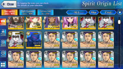 [NA] FGO NP5 Tam Lin Lancelot + Morgan Koyanskaya Oberon Merlin BG Kscope Fate Grand Order starter account-Mobile Games Starter