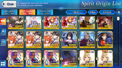 [NA] FGO NP5 Tam Lin Lancelot + Morgan Koyanskaya Oberon Merlin BG Kscope Fate Grand Order starter account-Mobile Games Starter
