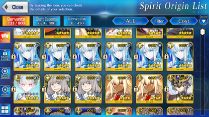[NA] FGO NP6 Morgan + Aesc the Savior Tiamat + Altria Caster Koyanskaya Oberon NP2 + 3-4x5* Fate Grand Order NP5 starter account-Mobile Games Starter