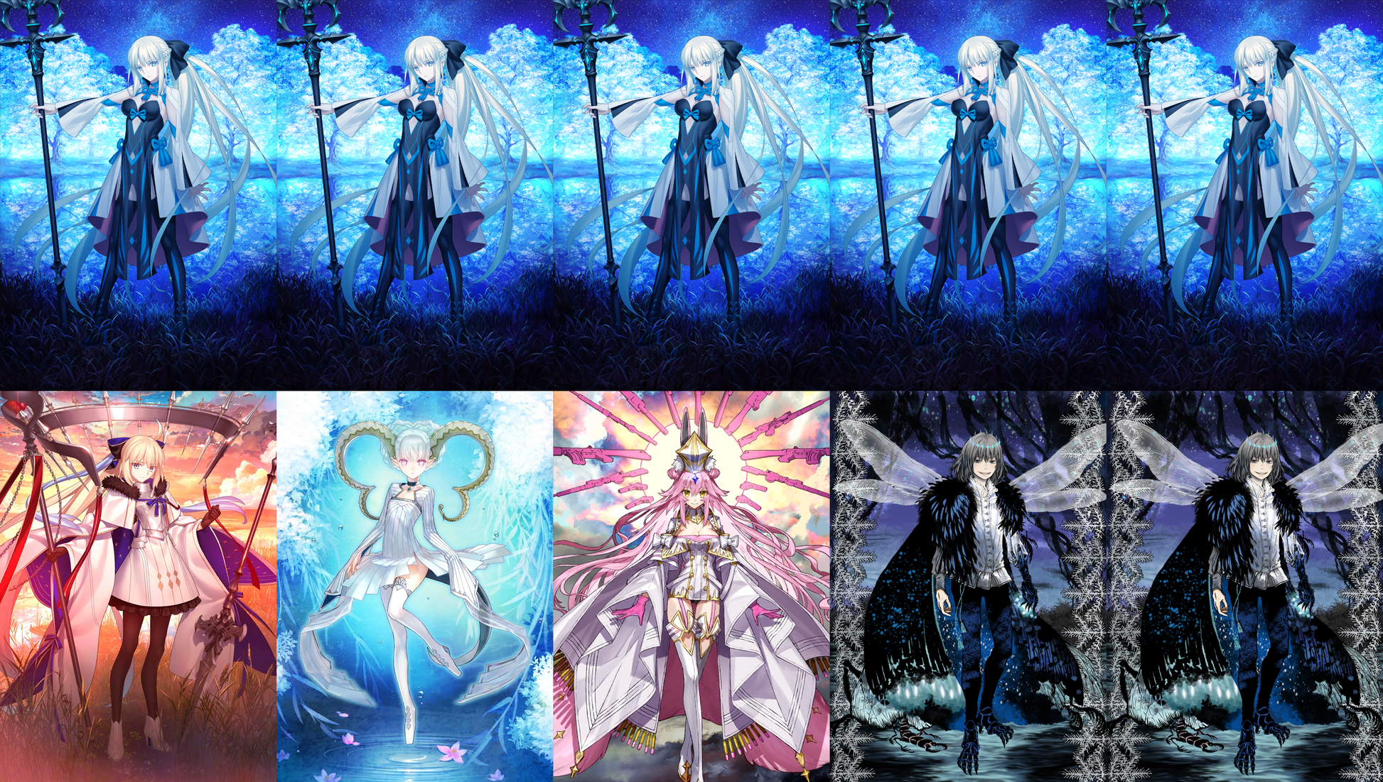 [NA] FGO NP6 Morgan + Aesc the Savior Tiamat Koyanskaya 2Oberon + 3-4x5* + 300-400SQ Fate Grand Order starter account-Mobile Games Starter