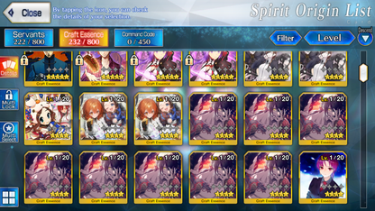 [NA] FGO NP7 Morgan + 1500-1700SQ + Altria Caster Koyanskaya Oberon BG Fate Grand Order NP5 endgame account LB6 (see options)-Mobile Games Starter