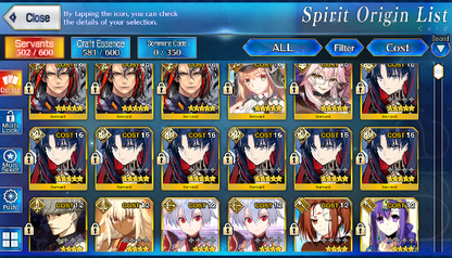 [NA] FGO NP7 Space Ishtar + 3 Odysseus + Koyanskaya Altria Caster Fate Grand Order NP5 starter account-Mobile Games Starter