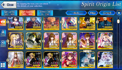 [NA] FGO NP7 Space Ishtar + 3 Odysseus + Koyanskaya Altria Caster Fate Grand Order NP5 starter account-Mobile Games Starter