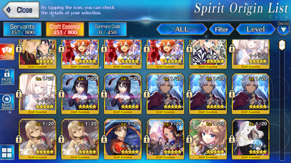 [NA] FGO Space Ishtar Muramasa Arjuna Morgan Lancelot Takeru Koyanskaya Altria Caster +3BG Fate Grand Order starter account-Mobile Games Starter