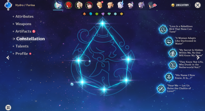 [NA] Genshin Impact C6 Furina + R1 BiS Signature Weapon + Skirk AR52 AMERICA Starter Farmed Account-Mobile Games Starter