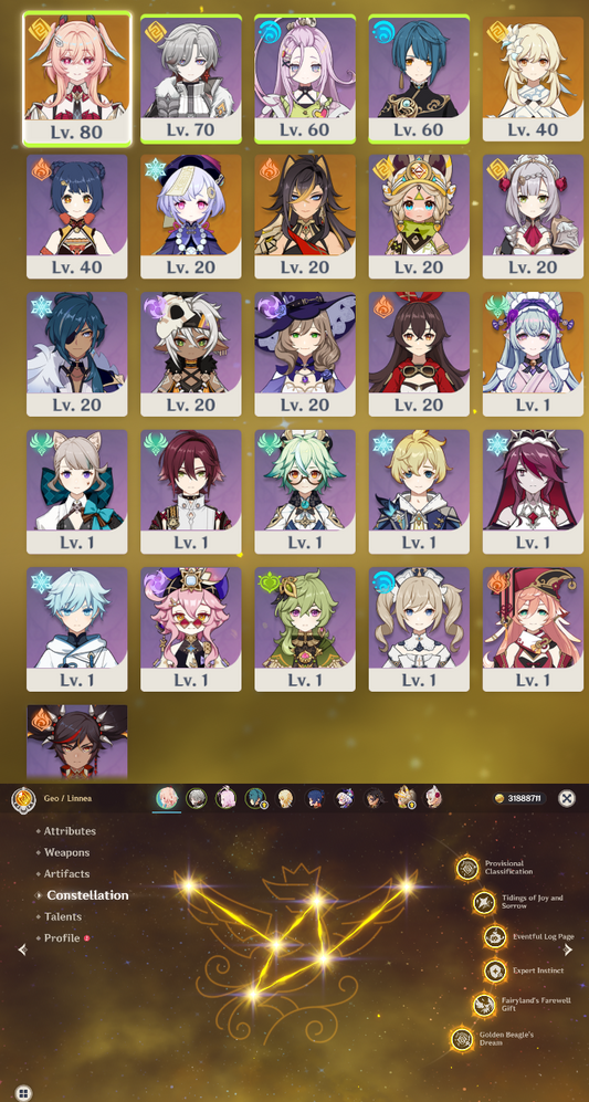 [NA] Genshin Impact C6 Linnea AR55 AMERICA Starter Farmed Account-Mobile Games Starter