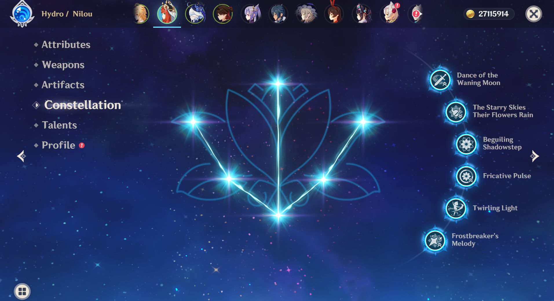 [NA] Genshin Impact C6 Nilou + R1 BIS Signature Weapon + Furina AR53 AMERICA Starter Account-Mobile Games Starter