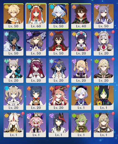 [NA] Genshin Impact C6 Nilou + R1 BIS Signature Weapon + Furina AR53 AMERICA Starter Account-Mobile Games Starter