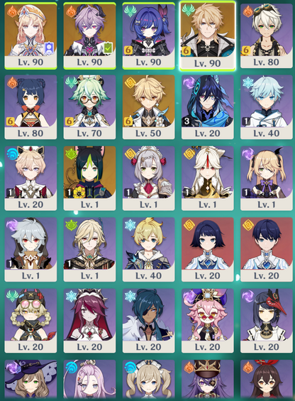 [NA] Genshin Impact C6 R1 Varka + Signature + Nicole Durin + 31 intertwined Fate AR57 AMERICA Farmed Account-Mobile Games Starter