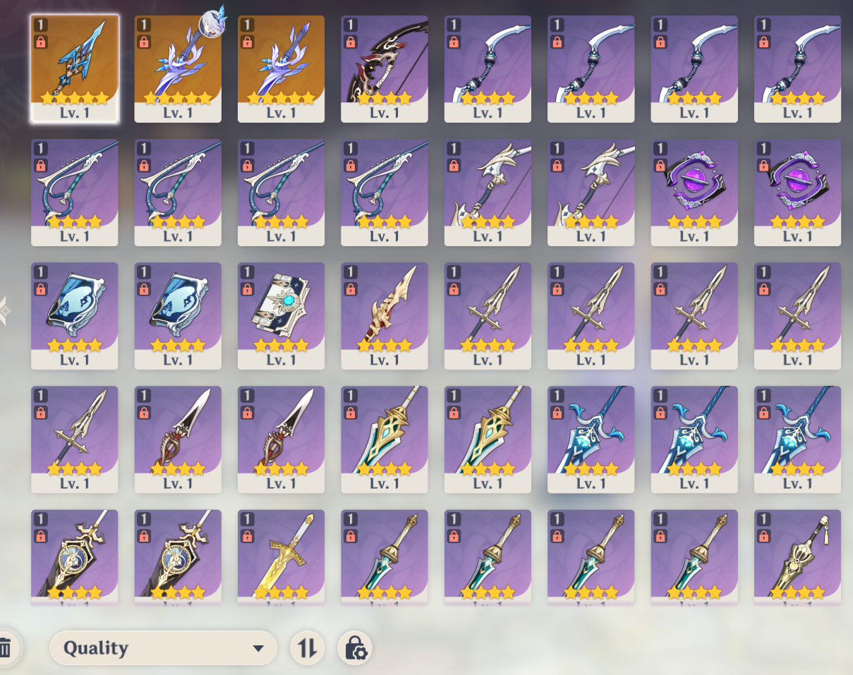 [NA] Genshin Impact C6 Skirk + R2 BiS Signature Weapon AR52 AMERICA Starter Farmed Account-Mobile Games Starter