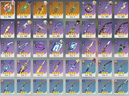 [NA] Genshin Impact C6 Varesa + BiS Signature Weapon LV90 Max Talent + Artifact AR56 AMERICA Starter Farmed Account-Mobile Games Starter