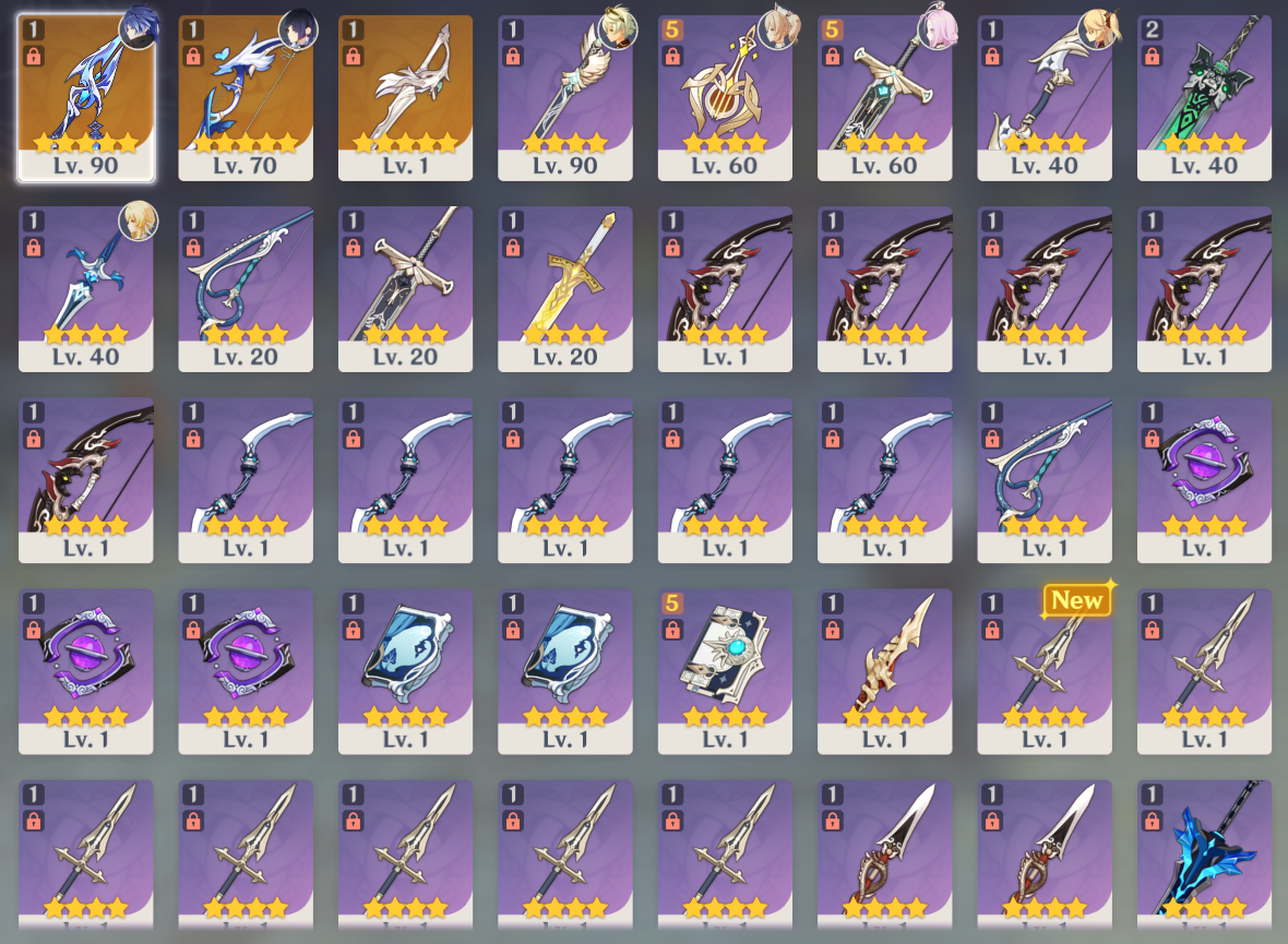 [NA] Genshin Impact LV90 C6 Flins + BiS Signature Weapon + Columbina + Yelan + BiS + AR56 AMERICA Starter Farmed Account-Mobile Games Starter