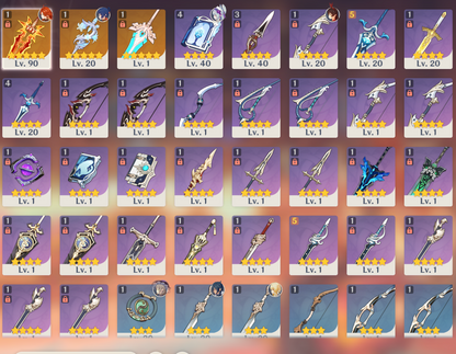 [NA] Genshin Impact LV90 C6 Mavuika + BiS Signature Weapon AR56 AMERICA Starter Farmed Account-Mobile Games Starter
