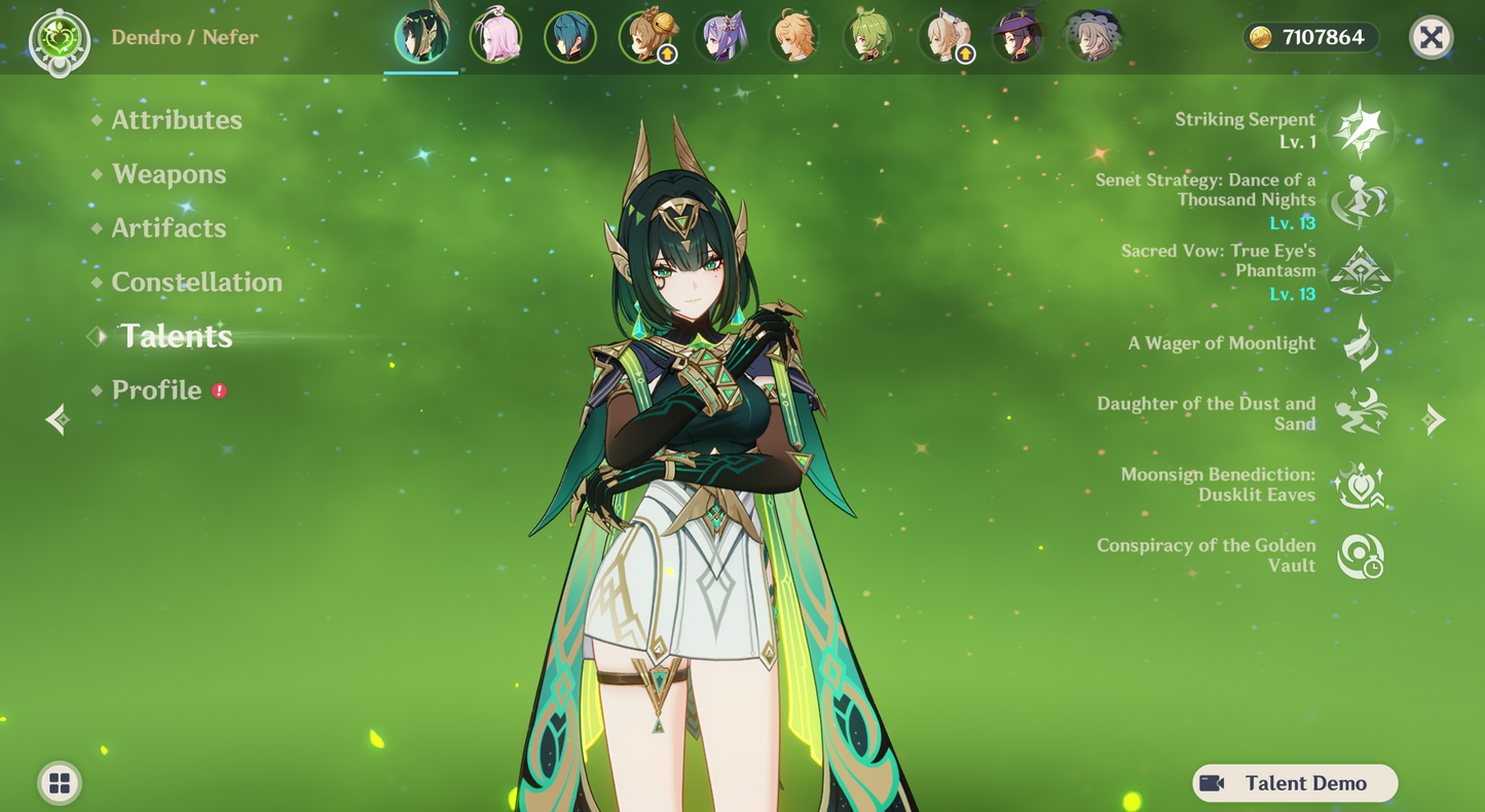 [NA] Genshin Impact LV90 C6 Nefer + BiS Signature Weapon AR56 AMERICA Starter Farmed Account-Mobile Games Starter