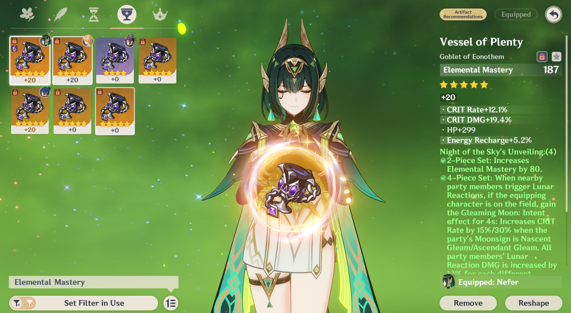 [NA] Genshin Impact LV90 C6 Nefer + BiS Signature Weapon AR56 AMERICA Starter Farmed Account-Mobile Games Starter