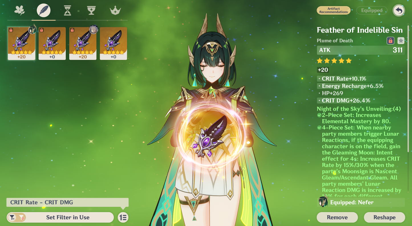 [NA] Genshin Impact LV90 C6 Nefer + BiS Signature Weapon AR56 AMERICA Starter Farmed Account-Mobile Games Starter