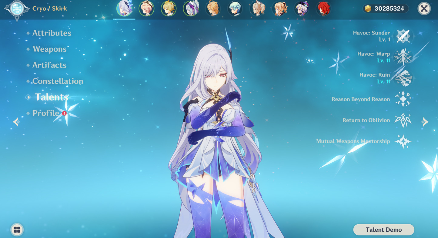 [NA] Genshin Impact LV90 C6 Skirk + BiS Signature Weapon AR54 AMERICA Starter Farmed Account-Mobile Games Starter