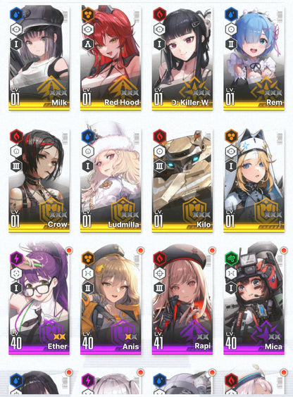 [NA] GODDESS OF VICTORY NIKKE 16SSR MLB 4 Emilia+Rem+skin+Ram+Red Hood+Skin+Cinderella+Grave+Noise+Naga+Killer Wife++ starter account Re:Zero-Mobile Games Starter