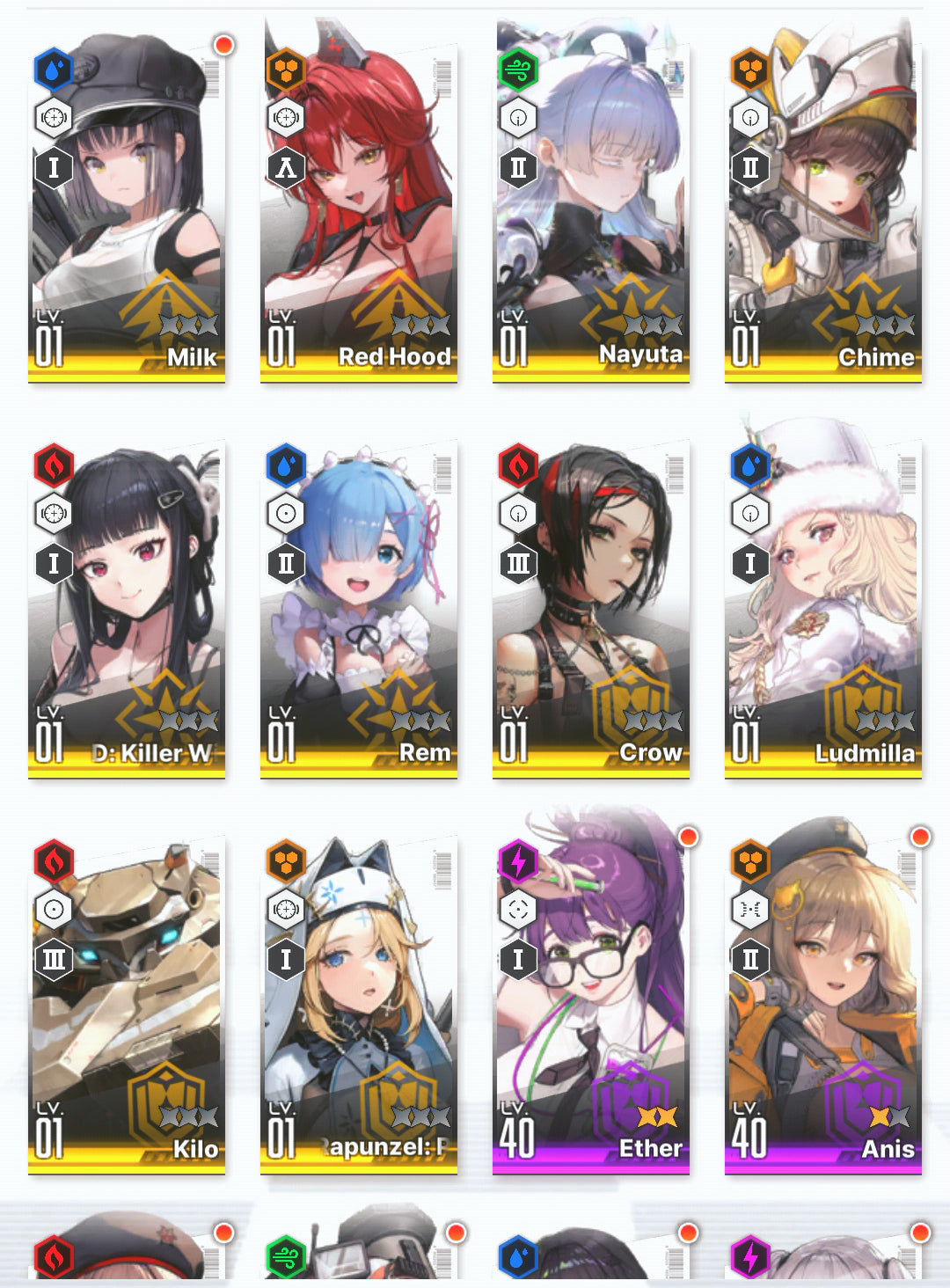 [NA] GODDESS OF VICTORY NIKKE 18SSR MLB 4 Emilia+Rem+skin+Ram+Nayuta+Red Hood+Skin+Cinderella+Grave+Noise+Naga+Killer Wife++ starter account Re:Zero-Mobile Games Starter