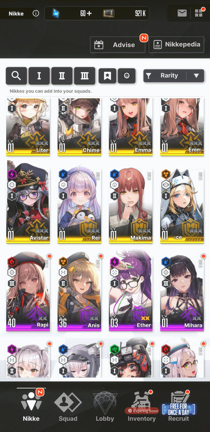 [NA] GODDESS OF VICTORY NIKKE 20SSR Makima+Coatoff+Anis: Star+Liter+Harran+Red Hood+Skin+Himeno+Bunny Soda+ starter account-Mobile Games Starter