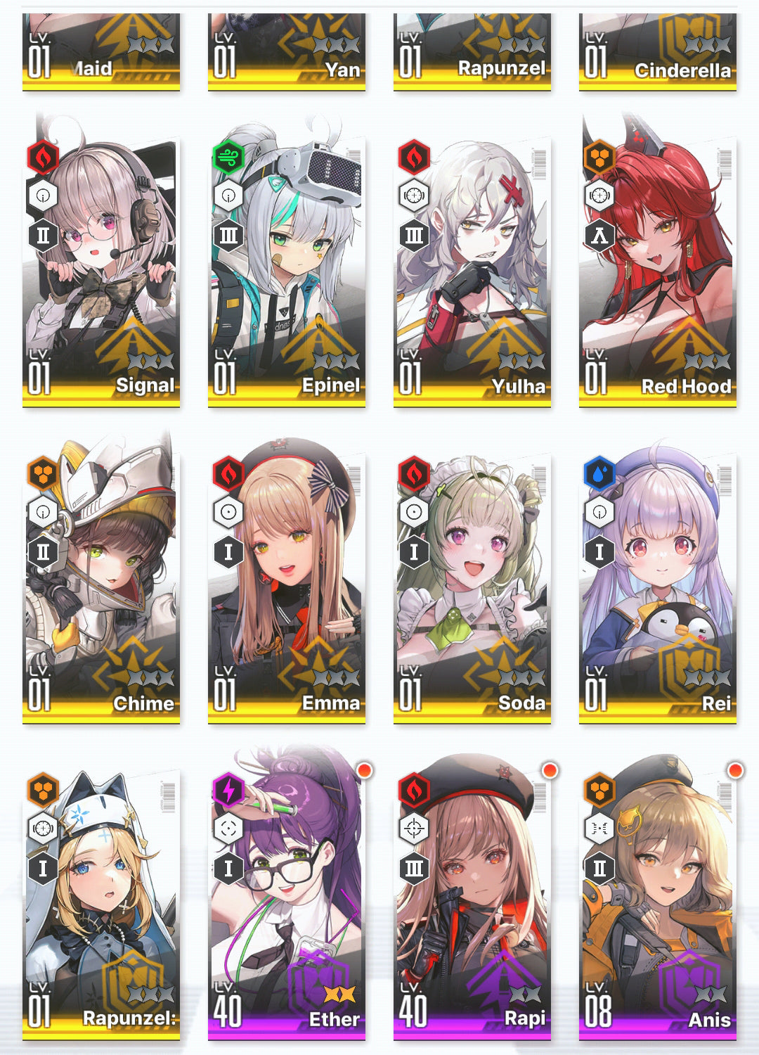 [NA] GODDESS OF VICTORY NIKKE 21SSR Scarlet+Red Hood+Skin+Cinderella+Grave+Harran+Noise+Yan+Maid Privaty+Rei++ starter account-Mobile Games Starter