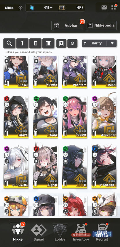 [NA] GODDESS OF VICTORY NIKKE 22SSR+Pity Anis: Star+Nayuta+Red Hood+Skin+Cinderella+Grave+Soda+Milk+Emma+Vesti+Signal+Rei++ starter account-Mobile Games Starter