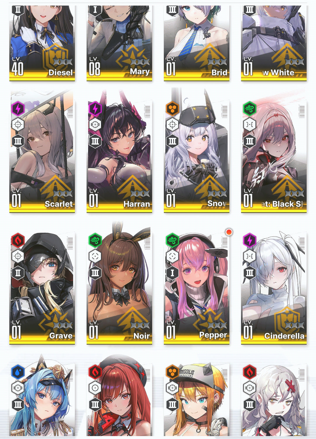 [NA] GODDESS OF VICTORY NIKKE 23SSR Scarlet+Black Shadow+Red Hood+Skin+Cinderella+Rapi+Grave+Harran+Soda+Helm+Snow White++ starter account-Mobile Games Starter