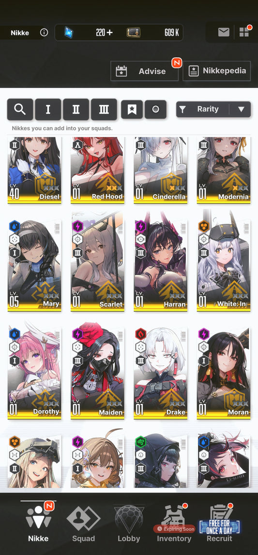 [NA] GODDESS OF VICTORY NIKKE 24SSR Anis: Star+Scarlet+2 Modernia+3 Red Hood+Skin+2 Cinderella+Dorothy+Harran+Soda++ starter account-Mobile Games Starter