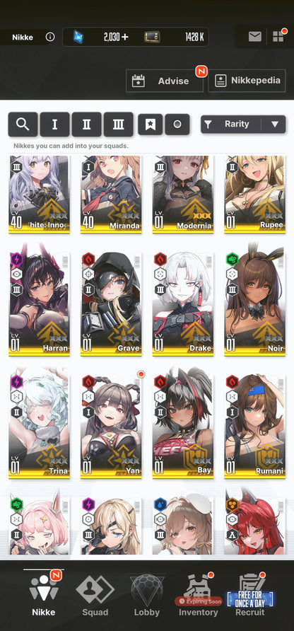 [NA] GODDESS OF VICTORY NIKKE 25SSR MLB 4X Modernia+Red Hood+Skin+Crown+Harran+Grave++ starter account-Mobile Games Starter