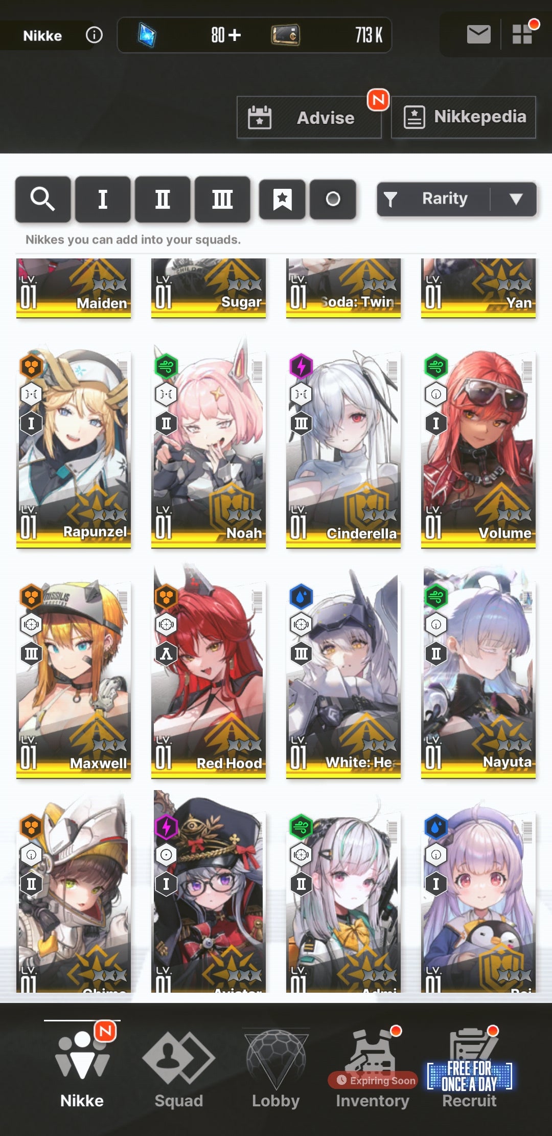 [NA] GODDESS OF VICTORY NIKKE 25SSR Red Hood+Skin+Cinderella+Snow White: Heavy Arms+Liter+Maiden+Admi+Epinel+Soline+Rei++ starter account-Mobile Games Starter