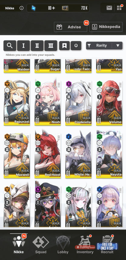 [NA] GODDESS OF VICTORY NIKKE 25SSR Red Hood+Skin+Cinderella+Snow White: Heavy Arms+Liter+Maiden+Admi+Epinel+Soline+Rei++ starter account-Mobile Games Starter