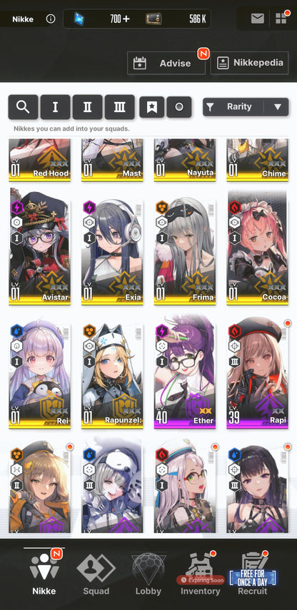 [NA] GODDESS OF VICTORY NIKKE 26SSR Anis: Star+Red Hood+Skin+Liberalio+Cinderella+Soda+6k gems+Snow White+Yulha++ starter account-Mobile Games Starter