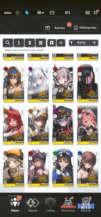 [NA] GODDESS OF VICTORY NIKKE 26SSR Scarlet+Red Hood+Skin+Cinderella+2 Crown+Nero+Diesel++ starter account-Mobile Games Starter