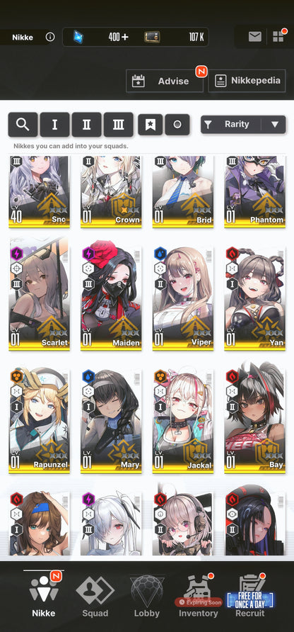 [NA] GODDESS OF VICTORY NIKKE 26SSR Scarlet+Red Hood+Skin+Cinderella+2 Crown+Nero+Diesel++ starter account-Mobile Games Starter