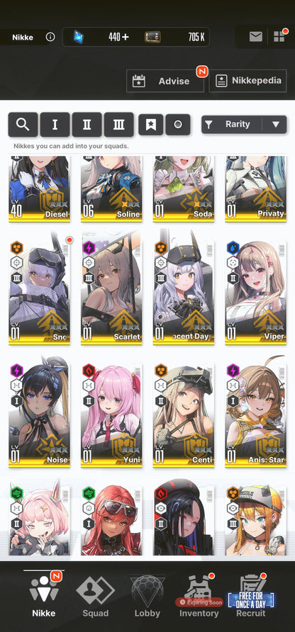 [NA] GODDESS OF VICTORY NIKKE 27SSR Anis: Star+Scarlet+Red Hood+Skin+Crown+Liter+2x Soda+Snow White+Noah+Admi++ starter account-Mobile Games Starter