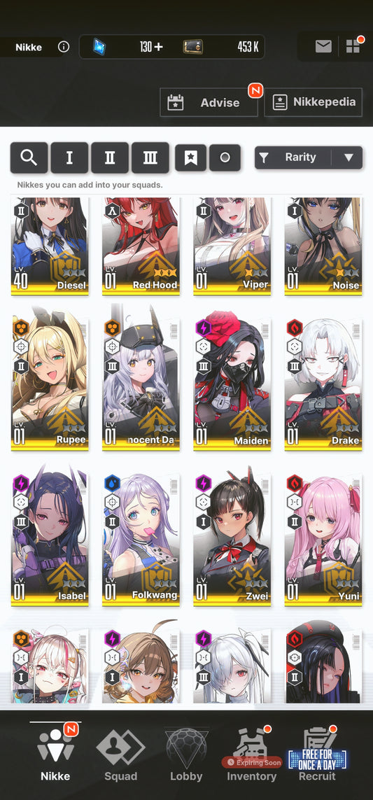 [NA] GODDESS OF VICTORY NIKKE 29SSR MLB 4X Red Hood+Skin+Anis: Star+Cinderella+Crown+Jackal+Isabel+Dolla+Noise+Drake+Aria++ starter account-Mobile Games Starter
