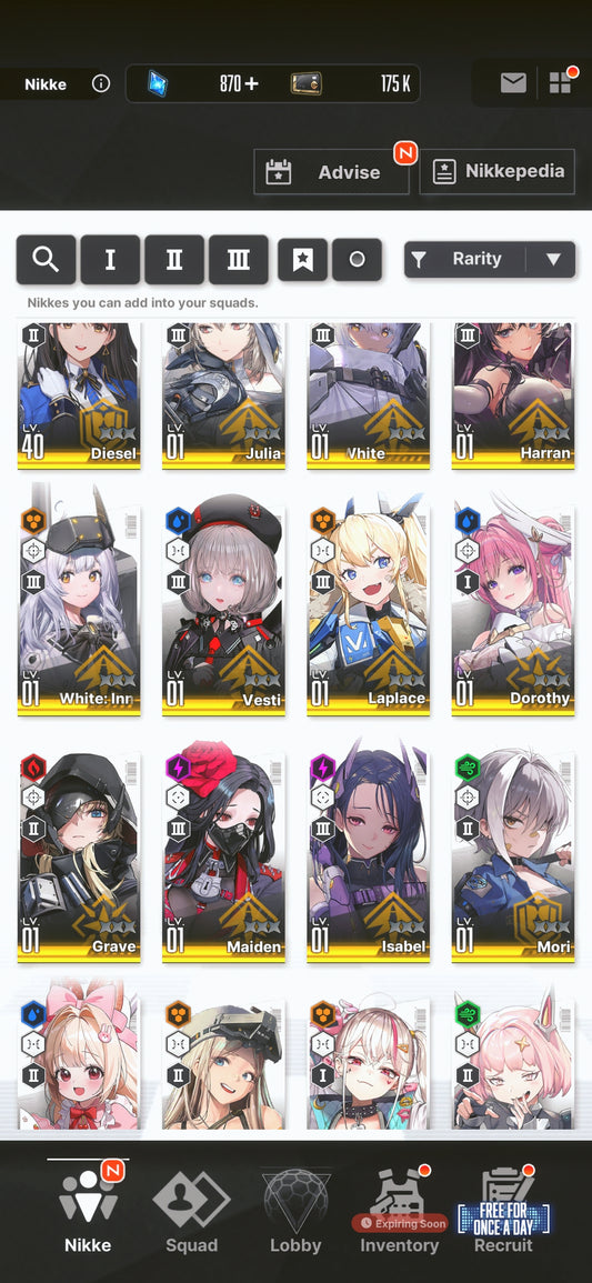 [NA] GODDESS OF VICTORY NIKKE 30SSR Crown+Red Hood+Skin+Cinderella+Grave+Dorothy+Aria+Rei++ starter account-Mobile Games Starter