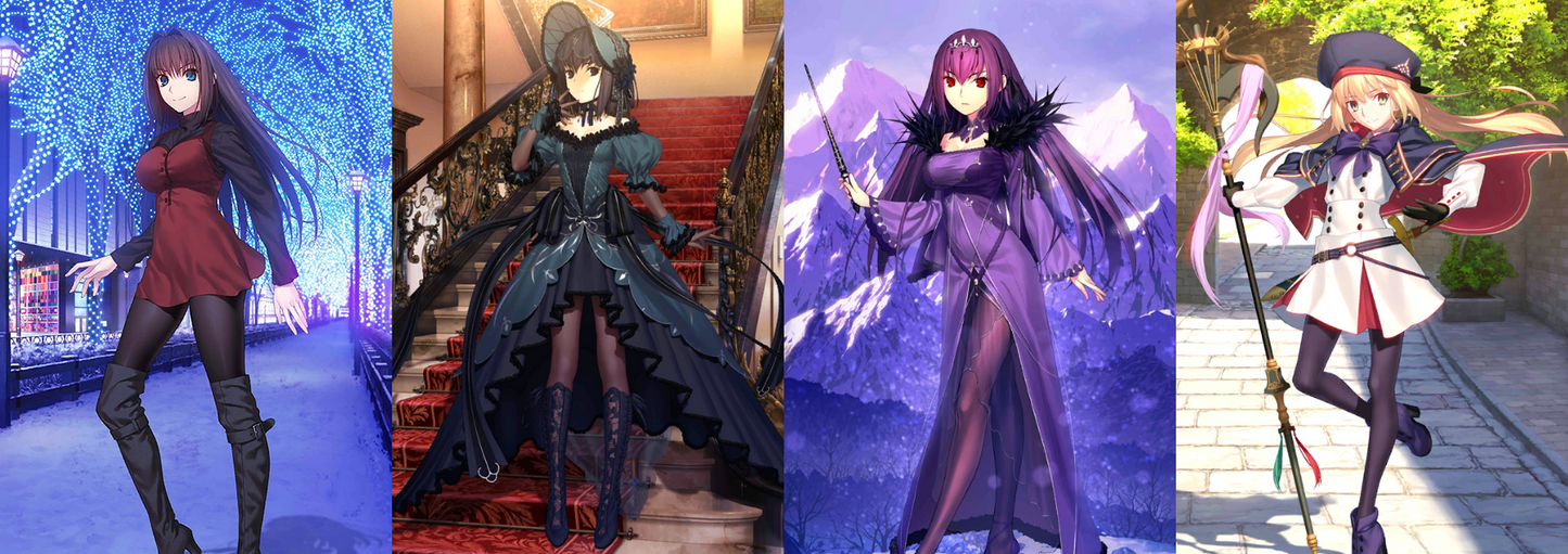 [NA] [INSTANT] FGO Aoko + Alice + Altria Caster Skadi BG + 3200-3500SQ + 270 tickets Fate Grand Order starter account-Mobile Games Starter