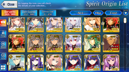 [NA] [INSTANT] FGO Draco Pope Johanna Bazett Caren Lady Avlaon + 2000SQ Fate Grand Order starter account (see options)-Mobile Games Starter