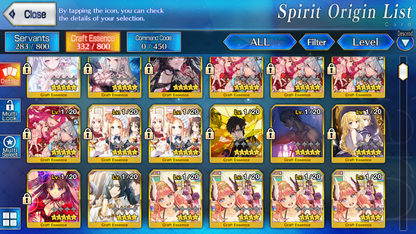 [NA] [INSTANT] FGO Draco Pope Johanna Bazett Caren Lady Avlaon + 2000SQ Fate Grand Order starter account (see options)-Mobile Games Starter
